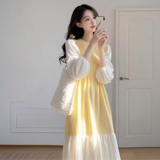 Váy nữ xu hướng hot mùa xuân 2026, màu vàng cao cấp, siêu thời trang, thanh lịch và sang trọng