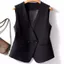 Áo Vest Classic Không Tay Màu Đen Cho Phụ Nữ Thu Đông
