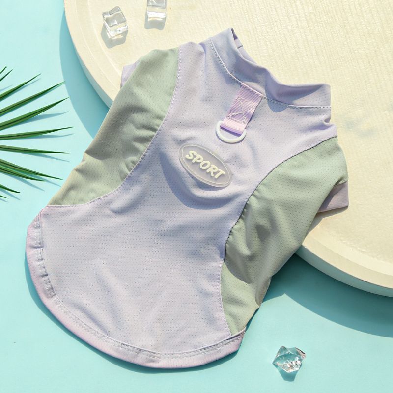 Mùa Hè Thoáng Mát Quần Áo Chó Mèo Chó Quần Áo Chống Côn Trùng Mùa Hè Phải Có Kem Chống Nắng Ice Silk Họa Tiết