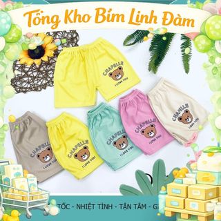 quần đùi cho bé trai bé gái quần chục chất tăm lạnh mềm mát thấm hút mồ hôi 3-13kg