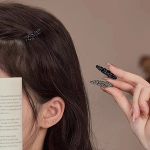 MAUROPOLI Phiên Bản Hàn Quốc Đầu Trước Nhỏ Gãy Tóc Mini Kim Cương Giả Bên Kẹp Mỏ Vịt Kẹp Phong Cách Mới Cao Cấp Cảm Giác Nổ Kẹp Tóc