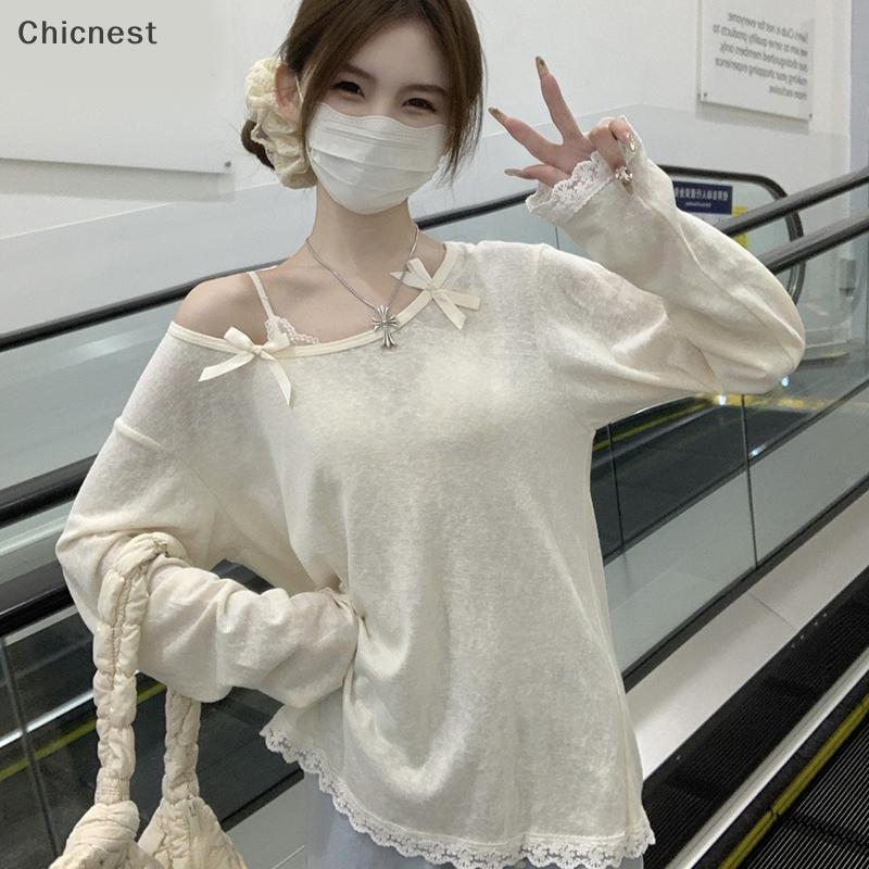 [Chc] Áo thun dài tay hở vai ngọt ngào mùa hè dành cho nữ [VN]