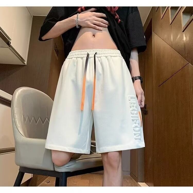 Quần Short Nam Lụa Thoáng Khí, Chữ In Nổi - Phù Hợp Mùa Hè