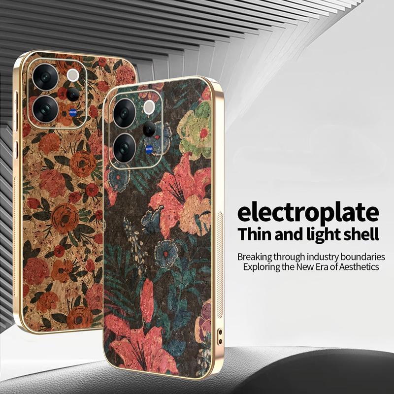Ốp YJD Cho Vivo V70 Elite Họa Tiết Cổ Điển Thanh Lịch Mạ Điện Cạnh Chống Rơi Ốp Lưng Điện Thoại