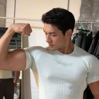 Áo thun nam nữ thể thao nhanh khô, phù hợp tập thể dục và chạy bộ