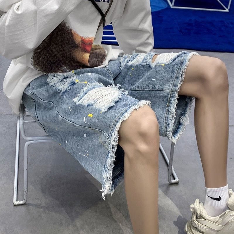 Quần Jean Nam Hợp Thời Trang, Lót Lông Cừu Rời và Chi Tiết Rách Denim Phù Hợp Nhiều Kích Cỡ