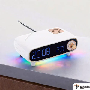 Loa Bluetooth Mini NS-998BT LED RGB, Đồng Hồ Nhiệt Độ, Loa Để Bàn Bluetooth 5.3 Âm Thanh Chất