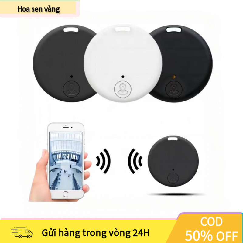 【COD】Thiết bị định vị hình tròn Bluetooth 5.0, theo dõi vị trí trẻ em, thú cưng và đồ vật qua app điện thoại thông minh.