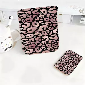Hoa văn Brown Leopard Gương Gập Để Bàn Văn Phòng, Gương Trang Điểm Siêu Nét