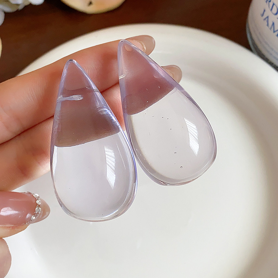 Bông tai giọt nước acrylic thời trang, đơn giản, phù hợp nhiều dịp