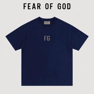 Fugui FG Flocking Letter Tay Ngắn Nam Nữ Cotton Nguyên Chất Mỹ High Street Rời Áo Thun FOG