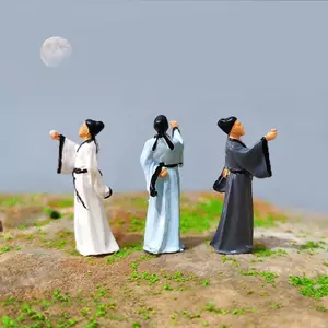 Khuyến mãi toàn bộ cửa hàng Lý Bài mời Mingyue Bánh mì nướng mời Mingyue Phong cách Trung Quốc Nhân vật cổ xưa mini Mô hình nhân vật phản diện Micro Phong cảnh núi Nước Rockery Trang trí Đồ trang trí Lý Bai nâng ly để mời Mingyue Lưu trữ hình cổ mini Chất