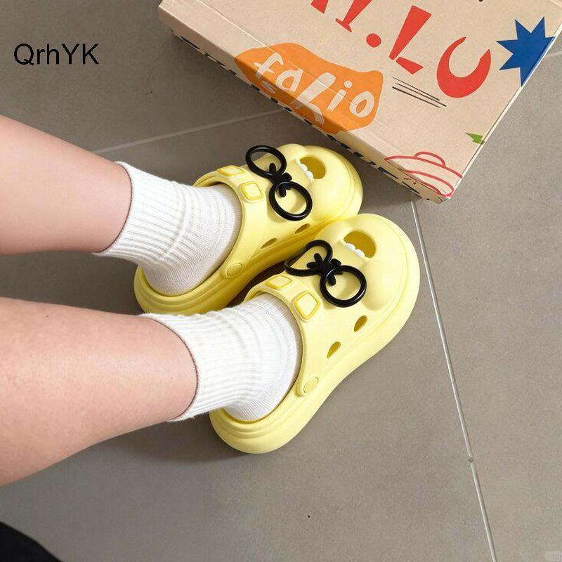 Nhà Máy Thời Trang Mùa Hè Hoạt Hình Clogs Cho Nữ Chống Trơn Trượt Thi Sole Cutefy Dép Cho Bãi Biển Vườn Đi Bộ QrhYK