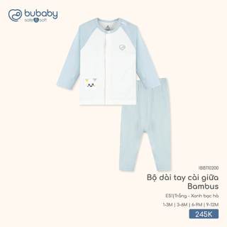 Bubaby SS26.T3.3 BST Bộ dài tay cài giữa cho bé sơ sinh