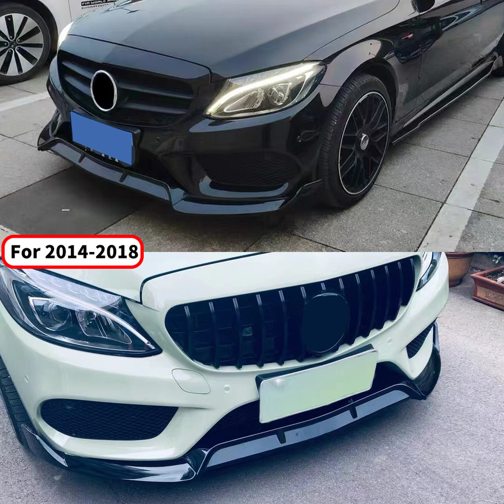 BRABOS Phong Cách Trước Đập Khí Bộ Chia Ốp Lưng Môi Cho Xe Mercedes Benz C Lớp W205 2014 2015 2016 2017 2018 2019 2020 2021 Phụ Kiện Điều Chỉnh Tấm Chắn