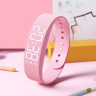 Đồng hồ báo thức ORDOBOX, Vòng đeo tay báo thức chống ngáy kỹ thuật số LED, Chống nước thông minh với máy đếm bước chạy Báo động rung có thể điều chỉnh cho học sinh