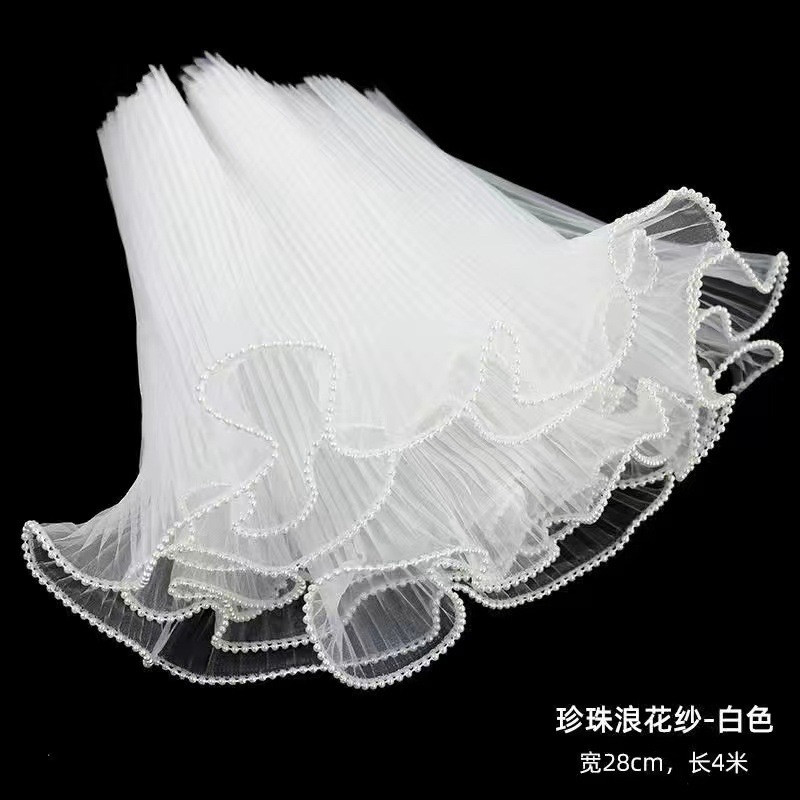 [MUA LẺ GIÁ SỈ] [HỎA TỐC HCM] Dây Ruy Băng Ngọc Dải Voan Ngọc Nhựa MÀU TRẮNG Dùng Gói Hoa Sang Trọng ANGIHOME