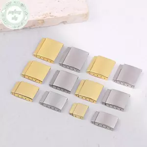 PUSKY 1Pc Bạc / Vàng 12-22MM Dây Đồng Hồ Thép Vòng Tay Mở Rộng Khóa Mở Rộng Với Phụ Kiện Dây Đeo Bước Để Sửa Chữa Đồng Hồ VN