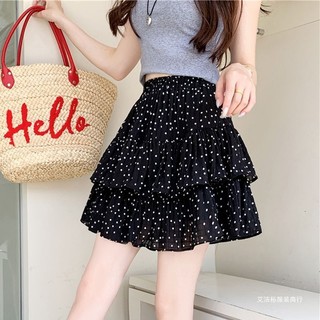 Váy cỡ lớn dành cho nữ, kiểu dáng mới dành cho phụ nữ hơi mũm mĩm, thời trang và tôn dáng, váy ngắn chấm bi