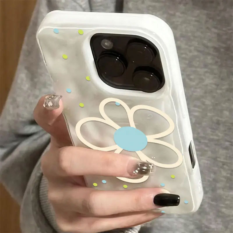 Ốp Hoa Nhí Dễ Thương Cho Nữ iPhone 13-16 Pro Max