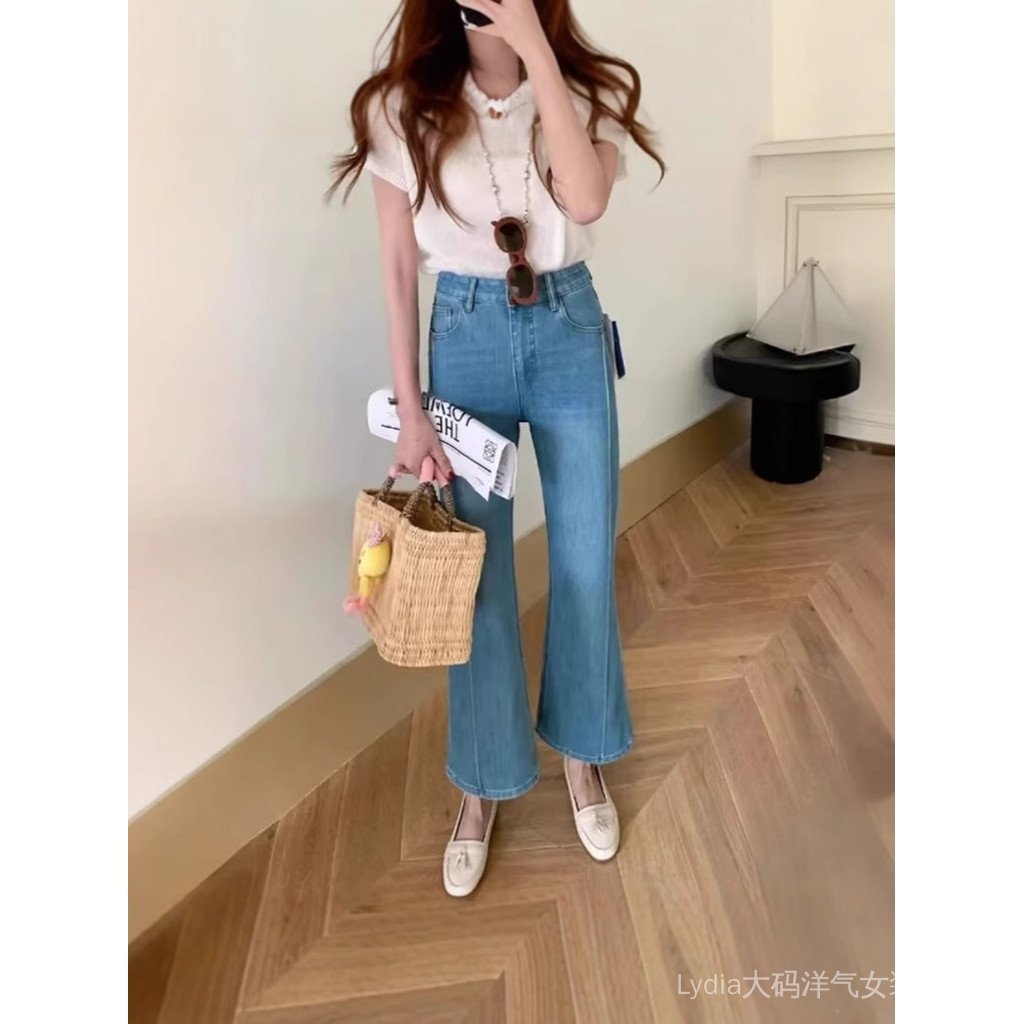 [Giảm giá 10% trong thời gian có hạn] Quần áo nữ thời trang chất lượng cao Seckill dành cho nam giới nhỏ Quần jean thiết kế hơi dành cho nữ 26 eo cao Slim-fit Slimer Look Tính khí hơn Tất cả @ -