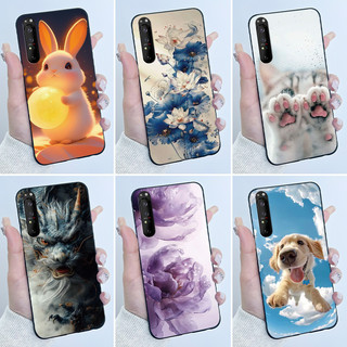 Ốp điện thoại cho Sony Xperia 1 II XQ-AT51 XQ-AT52 1 III XQ-BC62 XQ-BC72 XQ-BC52 Ốp điện thoại silicon mềm mờ mát dễ thương sang trọng thẩm mỹ