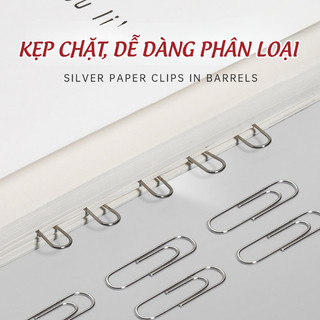 Ghim Kẹp Giấy Kim Loại Nhỏ Gọn - Hộp 100/200 Cái Đa Năng, Phụ Kiện Văn Phòng Phẩm Hiện Đại và Hữu Ích