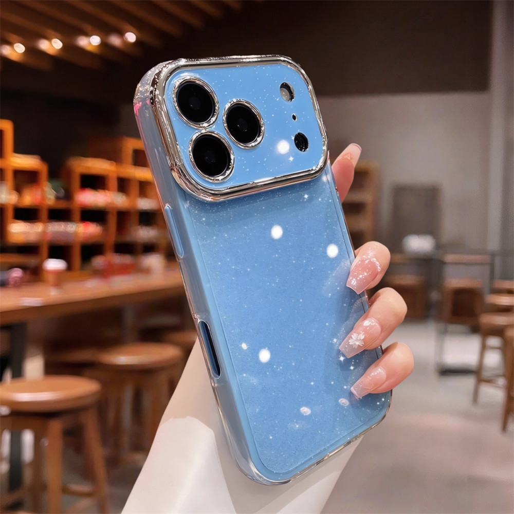 Ốp điện thoại lấp lánh màu sang trọng cho IPhone 17 Pro Max 13 14 15 16 pro max Vỏ bảo vệ điện thoại màu chống rơi Vỏ silicon mềm Ốp lưng trong suốt