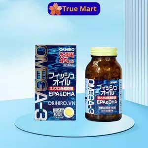 Dầu Cá Orihiro fish oil, Omega 3 EPA & DHA Orihiro Nhật Bản Hộp 180 Viên Thông Minh, Mắt Sáng