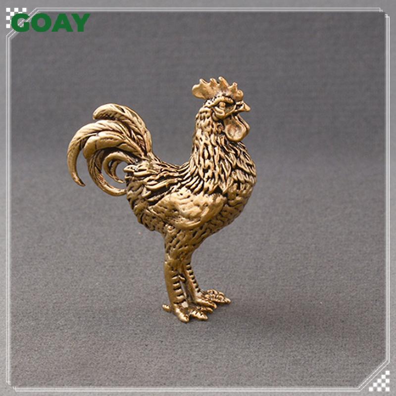 GOAY 1 / 2 Chiếc Thu Nhỏ Đồng Gà Trống Và Gà Mái Đồ Trang Trí Đồng Chắc Chắn Gà Trống Tượng Nhỏ Văn Phòng Để Bàn Đồ Trang Trí Trà Thú Cưng Thủ Công VN