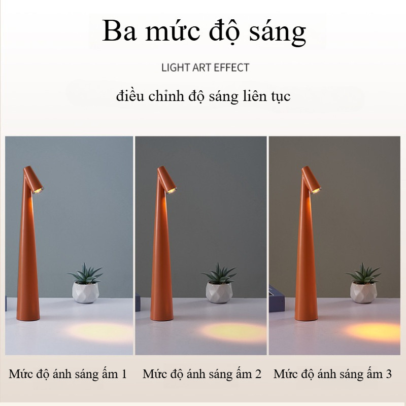 Đèn bàn LED cảm ứng thiết kế Minimalism, Đèn học tập có thể sạc lại,đèn đọc sách trang trí bàn làm việc phòng ngủ
