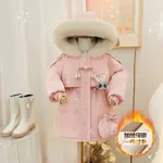 Áo khoác lót lông cừu phong cách mới 2025 cho bé gái, Parka da dày dành cho trẻ vừa và lớn, Áo khoác đệm Cotton thời trang cho bé gái — ảnh 3