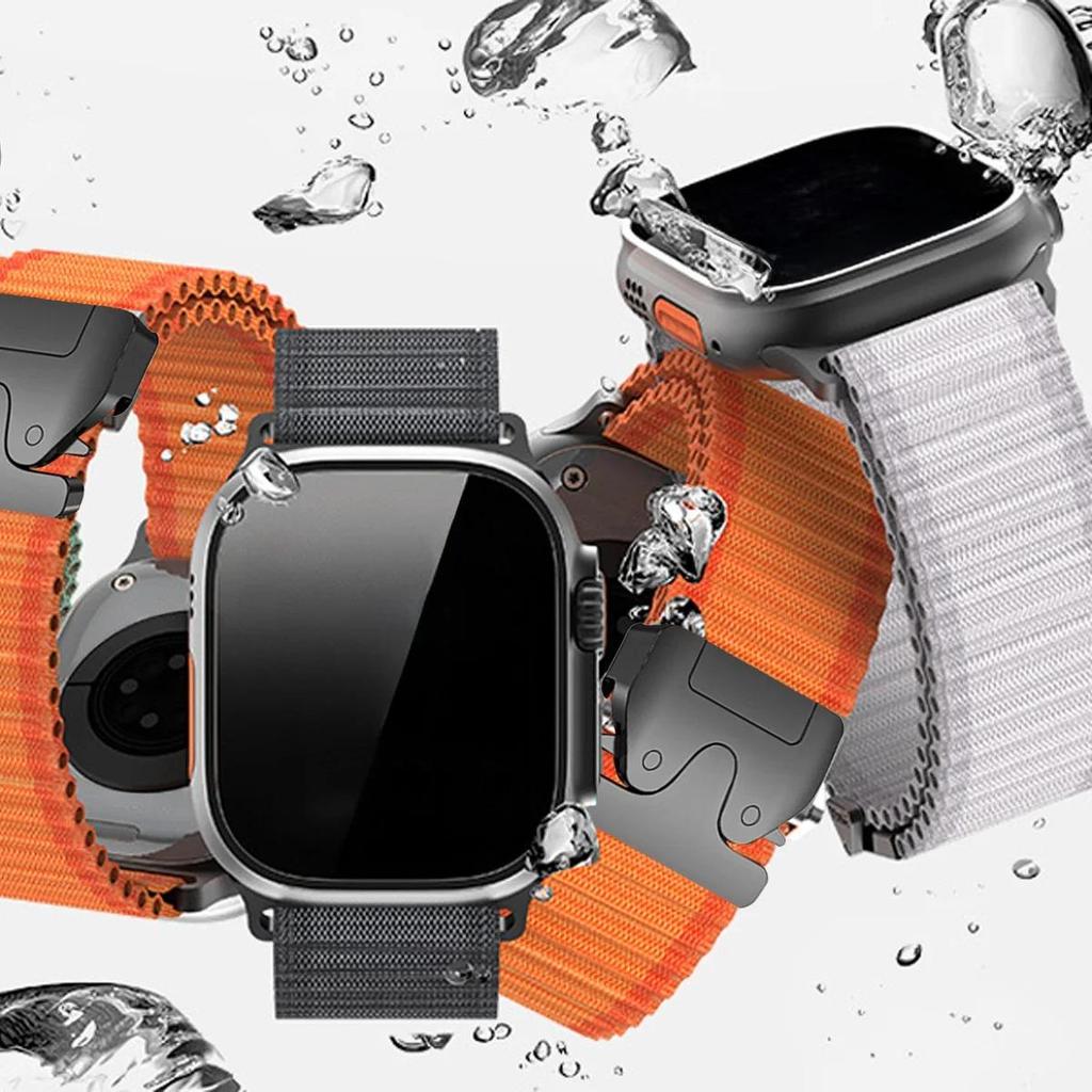 Dây đeo Nylon cho Apple Watch Series11 / 10 46mm 42mm Ultra3 / 2 / 1 49mm 45mm 44mm 42mm 41mm 40mm 9 8 7 6 SE 5 4