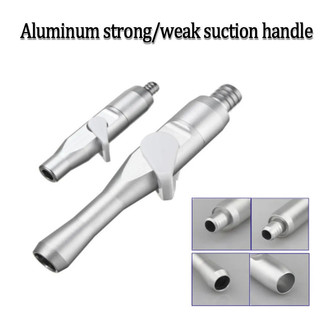Nha khoa Có Thể Tháo Rời Nhôm Mạnh & Yếu Tay Cầm Hút Van Nước Bọt Miệng Ejector Tay Cầm Kim Loại Có Thể Điều Chỉnh Công Tắc