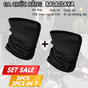 Mặt nạ đội đầu toàn mặt bằng lụa băng, đa năng cho xe máy, phù hợp nam và nữ, cũng là khăn quàng cổ