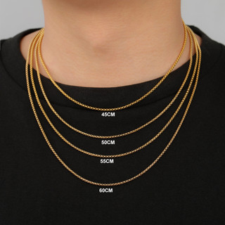 Sản phẩm bán buôn: Hộp dây chuyền xích thép không gỉ stylepunk, dày 2mm, đơn giản, phù hợp cho nam và nữ