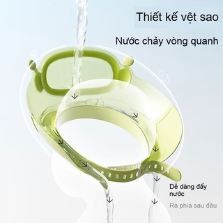 Mũ gội silicon trẻ em điều chỉnh kích thước đeo 2 mặt cần thiết Mũ Gội Đầu / Nón Tắm, Chắn Nước Vào Tai và Mắt, Silicon