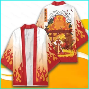 Áo Cardigan Kimono Haori Cosplay Demon Slayer - Phù Hợp Cho Nhân Vật Nezuko và Kyōjurō