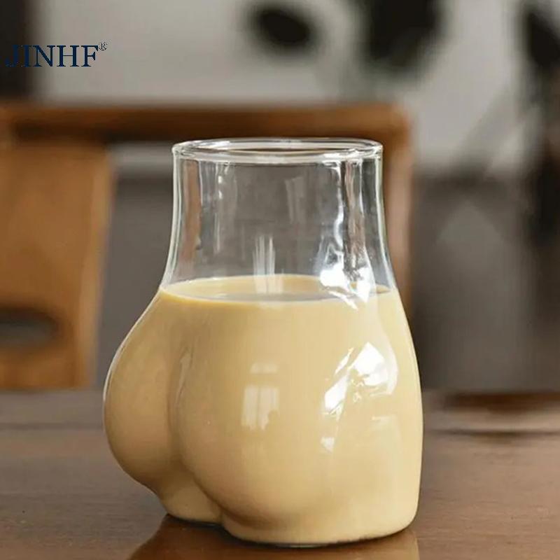 JINHF Dễ Thương Cơ Thể Mông Bắn Kính Cà Phê Sữa Cốc Bia Nước Rượu Trà Uống Cốc Cao Cấp Đảng Ngộ nghĩnh Cốc HOT