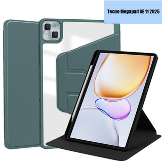 Ốp Lưng Cho Tecno Megapad SE 11 2025 T1102 360 Xoay Acrylic Cứng Máy Tính Bảng Có Khe Cắm Bút
