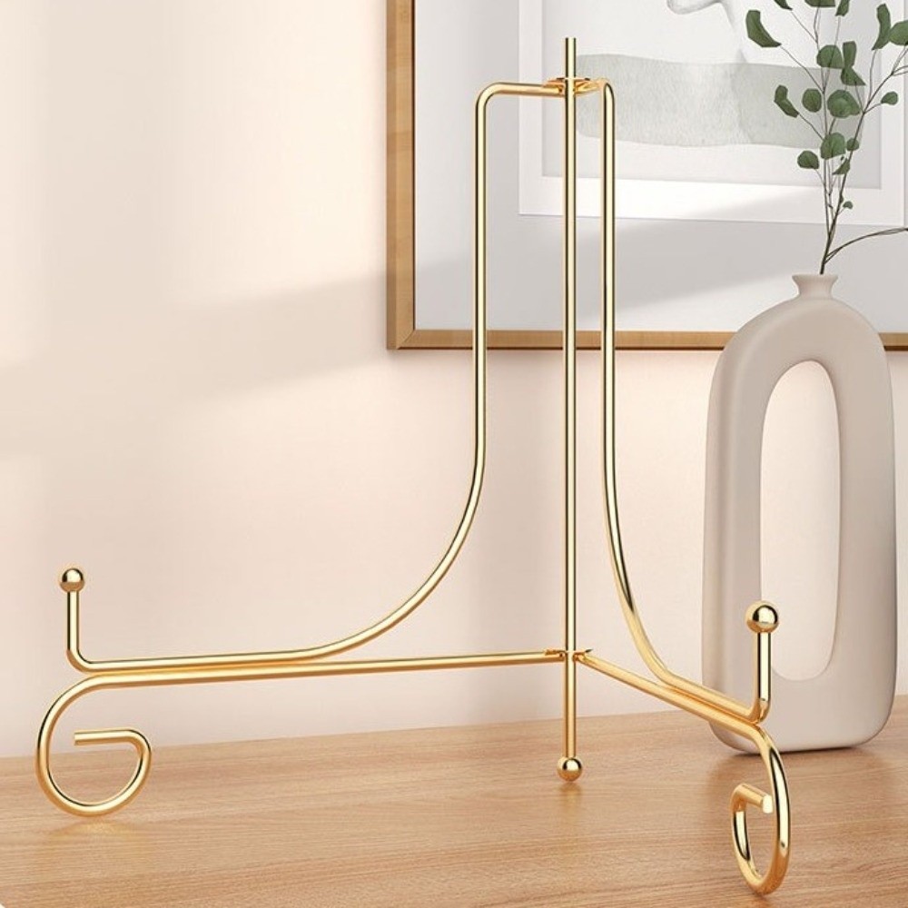 Giá đỡ trưng bày BORAGETE, Giá đỡ tấm rắn bằng sắt, Có thể gập lại bền 4 6 8 10 12 inch Giá đỡ bát bằng kim loại Khung ảnh