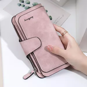 Đựng Thẻ Nữ Tinh Tế Cao Cấp Da Mềm Mờ Ví Nữ Dài Nhiều Khe Cắm Thẻ Gấp Đựng Thẻ Ví Tất Cả Trong Một Túi Nữ