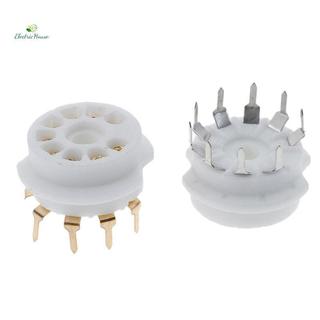 [Nhà Điện] 1 Đế van soet ống gốm 9pin mạ vàng cho 12AX7 12AU7 ECC83 mới