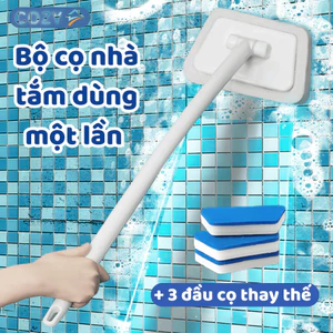 Bộ Cọ Vệ Sinh Nhà Tắm Dùng Một Lần , Bàn Chải Chà Sàn Đa Năng Có Đầu Cọ Thay Thế Làm Sạch Hiệu Quả