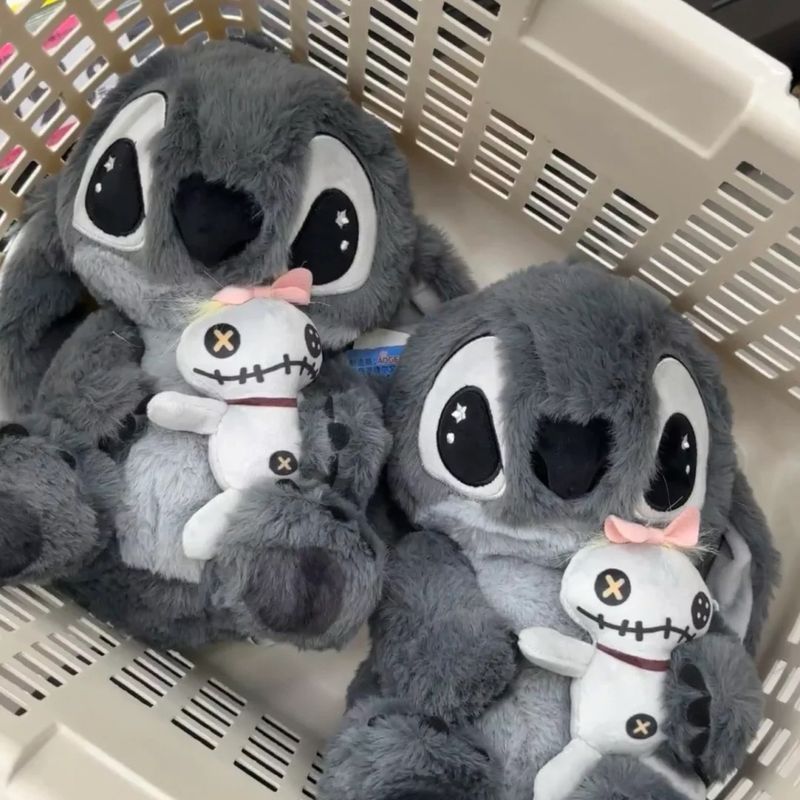 【SKISOPGO】Màu Xám Stitch Sang Trọng Búp Bê,Bé Stitch Búp Bê Trẻ Em Gối,Quà tặng ngày lễ,Cô Gái Thoải Mái Búp Bê