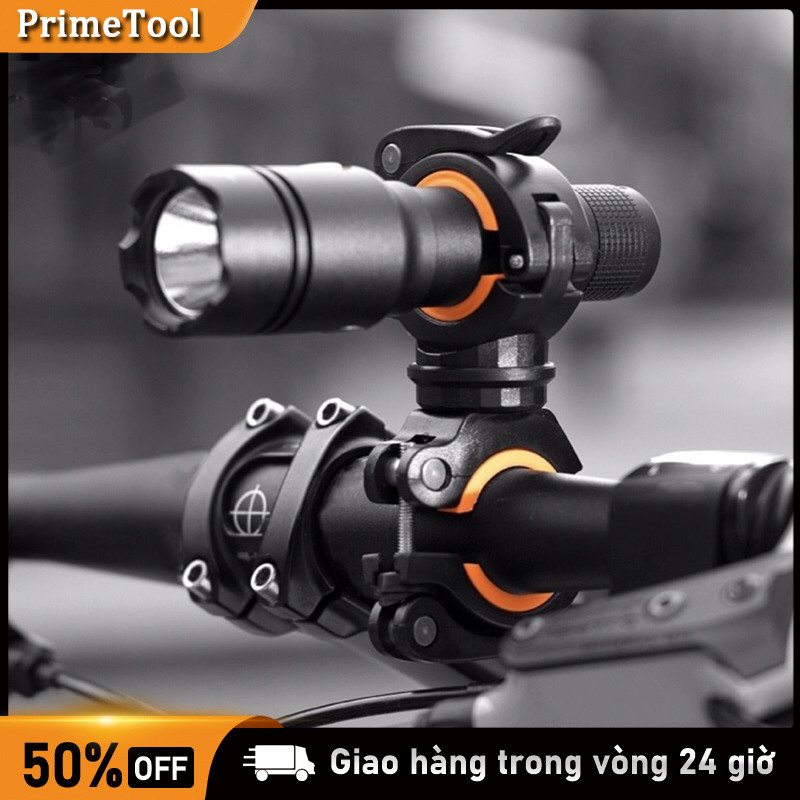 Giá đỡ đèn pin xe đạp 2 đầu, xoay 360 độ đa năng - Giá đỡ kẹp đèn pin xe đạp，2 đầu ， Xoay 360