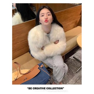 [Off-Season Limited] Thu Đông Phong Cách Mới Toka Giả Lông Cáo Người Ảnh Hưởng Cao Cấp Sang Trọng Áo Khoác Ngắn Phong Cách Mỏng Hơn Nhìn Nhỏ