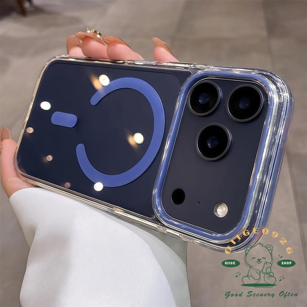 【 Ốp lưng iPhone17 】 Vỏ điện thoại túi khí pha lê đá cam từ tính iphone17 Pro Max 16 15 14 13 12 cho vỏ iPhone Vỏ mềm silicon TPU chống sốc