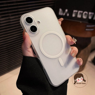 Ốp điện thoại từ tính Ice Mist sang trọng cho Xiaomi 17 Pro Max 15 14 13 13T 12 12T Pro Mi 11 Ultra 10S Civi 5 Pro Vỏ cảm giác da mờ đơn giản Vỏ PC cứng trong suốt Vỏ chống sốc