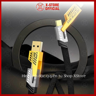 Dây sạc dù 4 trong 1 chống gãy, cáp sạc nhanh 65W PD cho điện thoại, dây sạc dù siêu bền bỉ, tiện lợi - DS4D66W